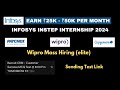 Wipro Elite Hiring | Infosys PAID Internship for College Students | Capgemini | hire me plz