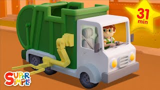 I Love My Garbage Truck | Vehicles Songs For Kids! | Super Simple Songs by Super Simple Songs - Kids Songs 1,760,984 views 1 month ago 31 minutes