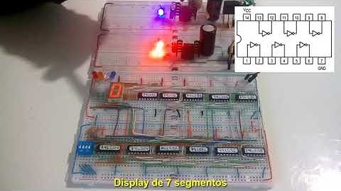 Display de 7 segmentos con compuertas lógicas.