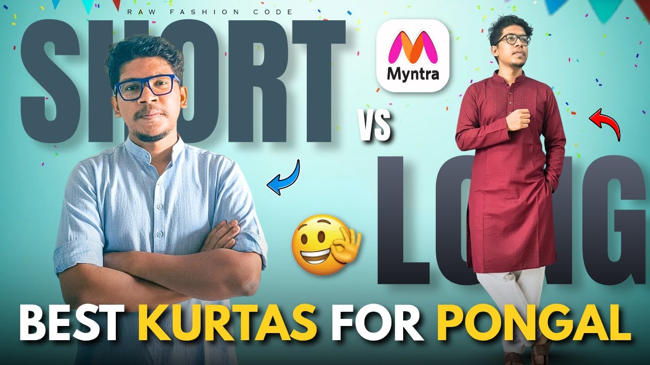Best Short & Long Kurtas for Men This Pongal 🔥 | Festive Outfit Guide | Myntra | Raw Fashion Code 