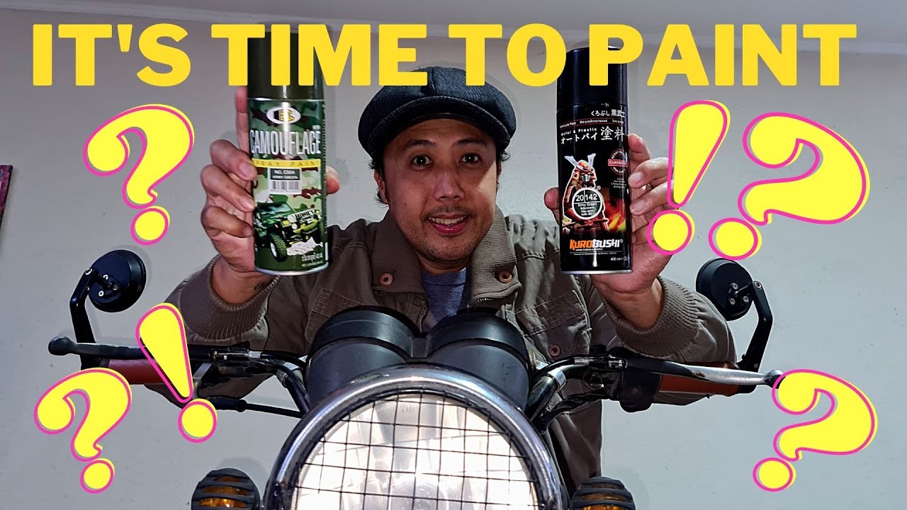 Painting my bike with Samurai or Bosny spray paint YouTube