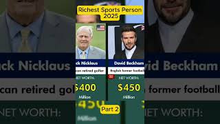 Richest Sports Person 2025 Part 2/3 #chartthechamps Wealth
