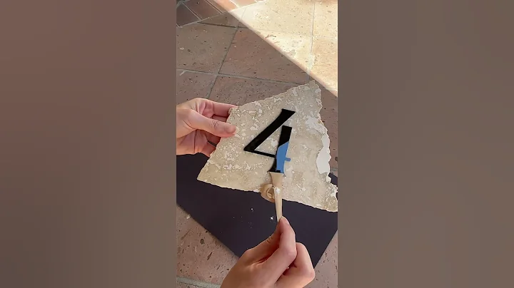 TRAVERTINE TABLE NUMBERS | use code KWINNHOME15 for 15% off 😌✨ #home #wedding #diy