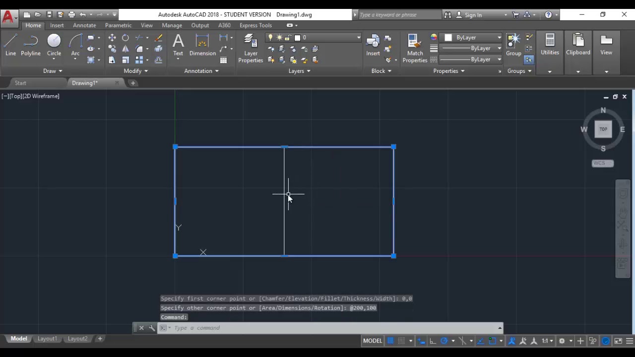 AutoCAD 2018 2017 Teknik Eğitim Videoları 9 Rectangular YouTube
