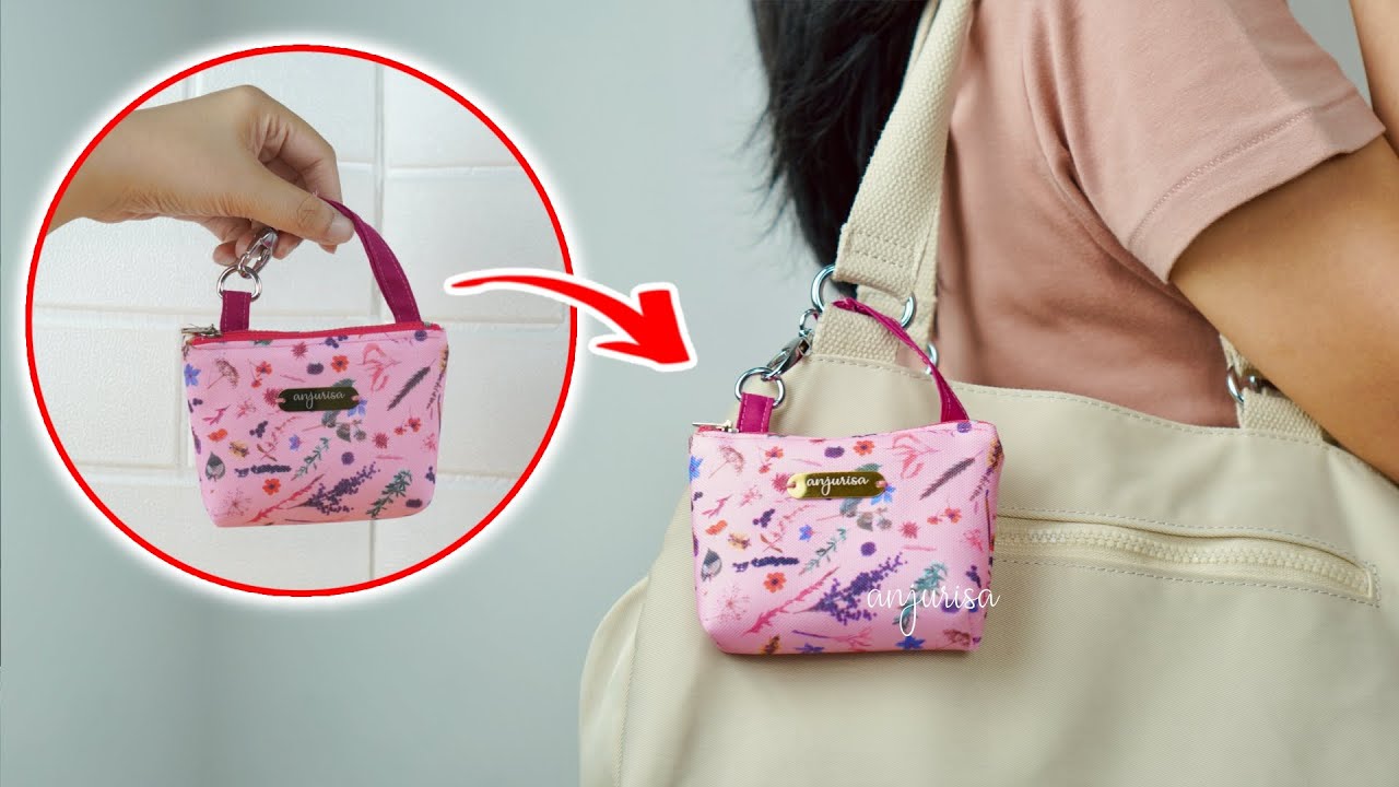 Handbag-Inspired Mini Pouch 👜✨ Sew a Fun Mini Pouch Keychain with a Handbag Design