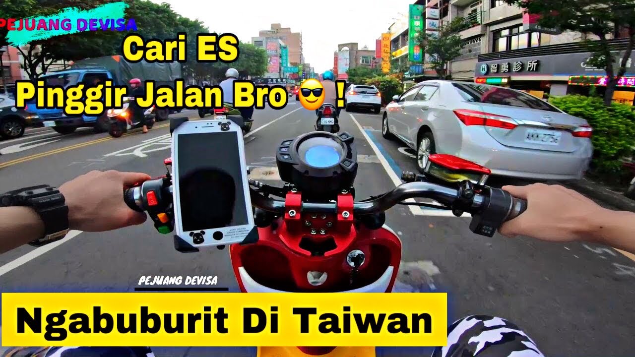 Ngabuburit TKI DITAIWAN || Cari Es Pinggir Jalan (Tki motovlogger)