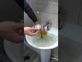 Unblock bathroom basin with plunger