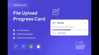 FlutterFlow File Upload Progress Card ⏫ #flutterflow #upload #progress #card