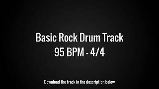 Basic Rock Drum Track - 95 BPM (4/4)