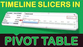 Excel Pivot Table Timeline Slicers screenshot 3