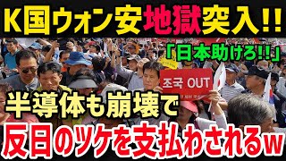 【海外の反応】K国「日本よ俺たち仲間だよな？」反日の代償がK国経済を直撃！地獄のウォン安へ・・・【グレートJAPANちゃんねる】