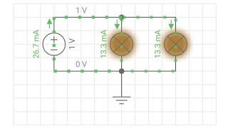 Series and Parallel LED lamp connections using Every Circuit app screenshot 4