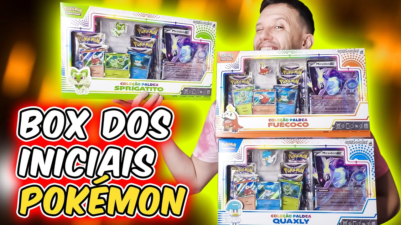 ABRI AS NOVAS BOX DOS INICIAIS DE PALDEA POKEMON | CAPITÃO HUNTER CARTAS POKEMON TCG