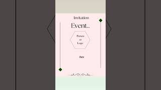 Minimal invitation cards for any event | Aesthetic Canva templates | DM for custom links
