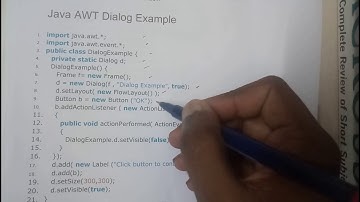 17 java AWT dialog