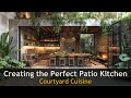 Embracing rustic elegance wooden kitchen in patio paradise