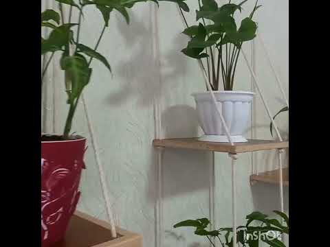 Подвесная полка для цветов.Идеи для интерьера.🌿🌿🌿💚💚💚Hanging flower shelf