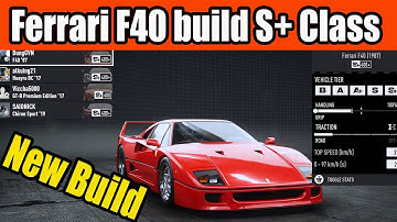 Ferrari F40 build S+ Class in NFS Unbound - New Build