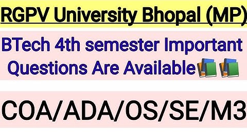Finally RGPV BTech 4th semester Important Questions Video Series Complete ✅ |RGPV BTech 4th semester