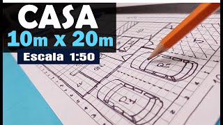 🏡📐 Dibuja el plano de una casa 10m x 20m Única planta 📏🏡 by Papel & Lápiz Dibujos 2,683 views 4 months ago 17 minutes