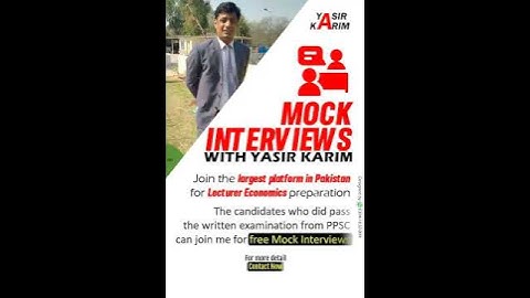 PPSC LECTURER ECONOMICS MOCK INTERVIEWS SESSIONS