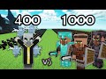 400 evoker vs 1000 guard villager  minecraft 