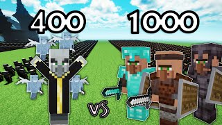 400 Evoker Vs 1000 Guard Villager | Minecraft |