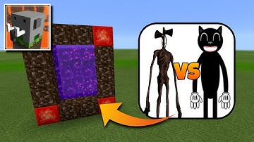 How To Make A Portal To The Siren Head vs Cartoon Cat Dimension in Craftsman: Building Craft