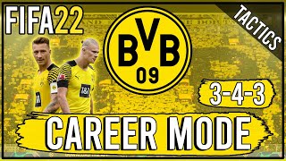 Recreate my 3-4-3 Borussia Dortmund Career Mode Tactics in FIFA 22 | Custom Tactics Explained