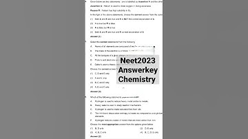 NEET 2023 ANSWER KEY CHEMISTRY #answerkey #neet #neet2023 #2023 #trending #viral #shorts #neetanswer
