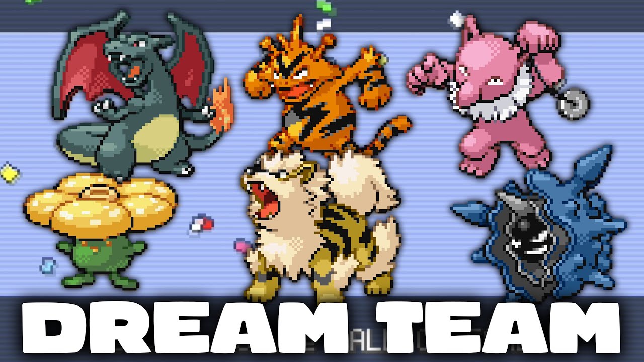 3] Finished my dream team in Fire Red! : r/ShinyPokemon