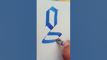 Calligraphy. Calligraphy letter (g) with pilot parallel pen like and subscribe