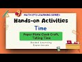 Math Hands On Activities - P1 - (Time) Paper Plate Clock Craft, Telling Time