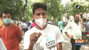 NEET aspirants flock exam centers across country amid COVID-19