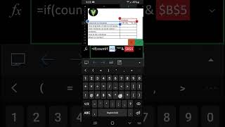 How to Find a Word within a Text Using COUNTIF | Excel Mobile Use shorts