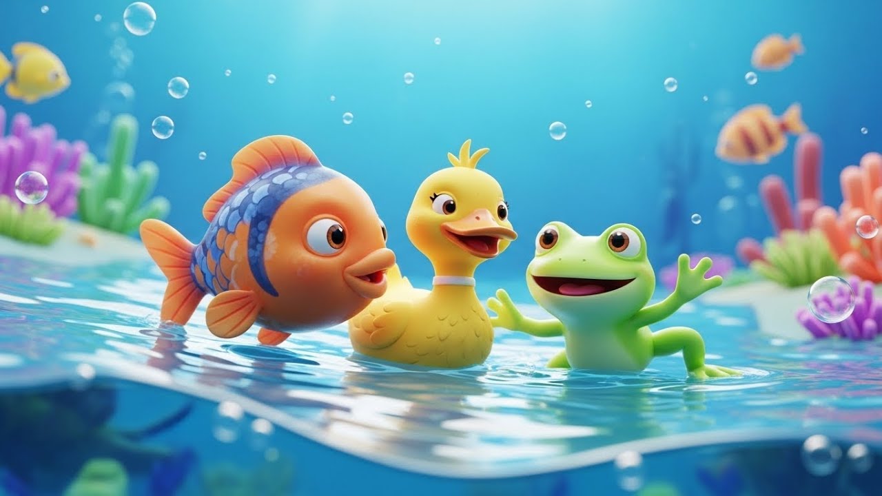 Fish, Duck and Frog Fun in the Sea 🐟🦆🐸🌊 | Kids Fun Cartoon | Momo Kids