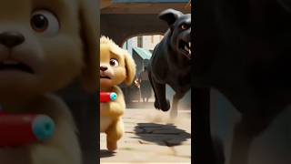 Giant Black Dog Chases Tiny Puppy Through an Apartment Building | Cinematic Escape