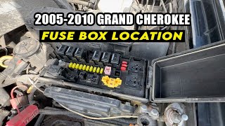 2005-2010 Jeep Grand Cherokee Fuse Box Location