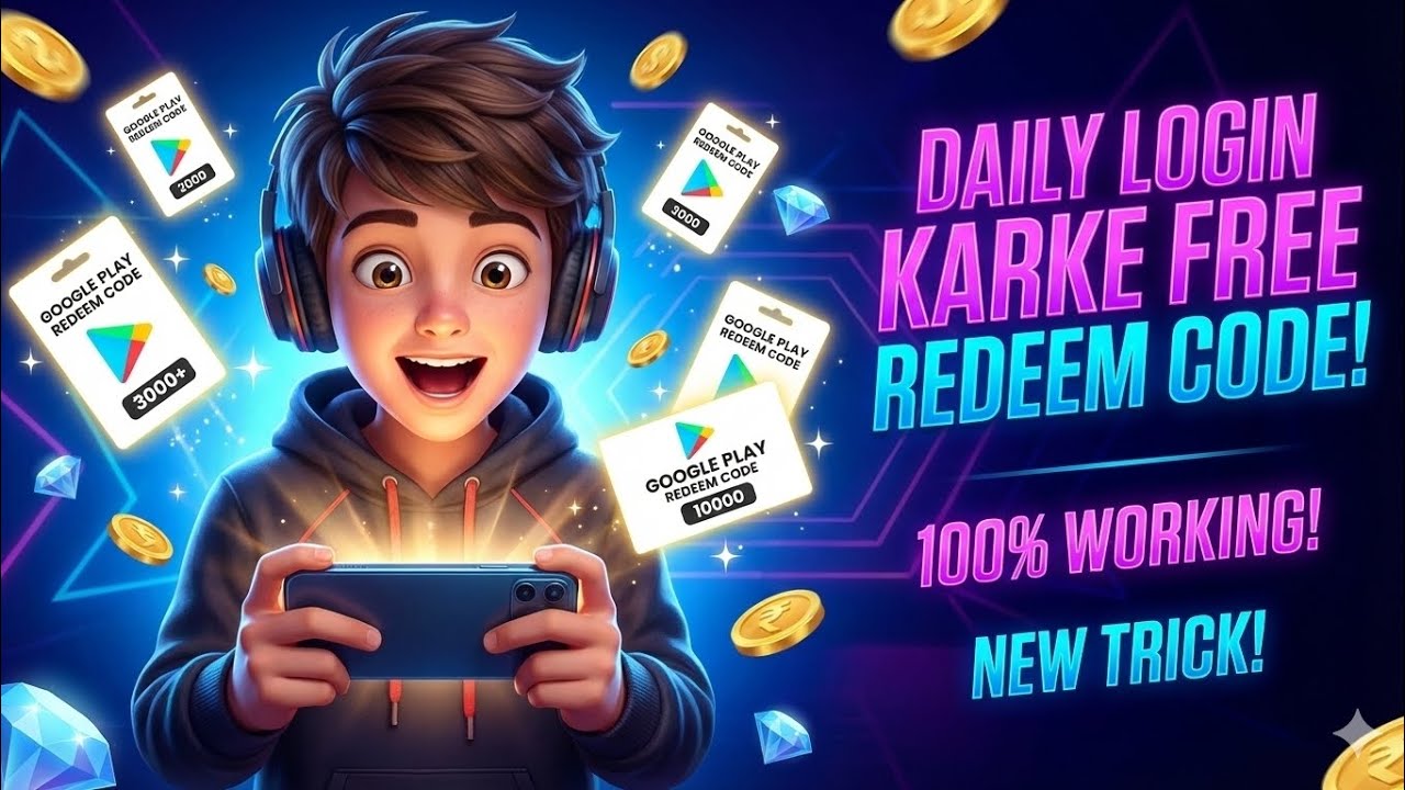 Daily Login Se Free Google Play Redeem Code 😱 | 100% Working New Trick | Free Redeem Code 2026