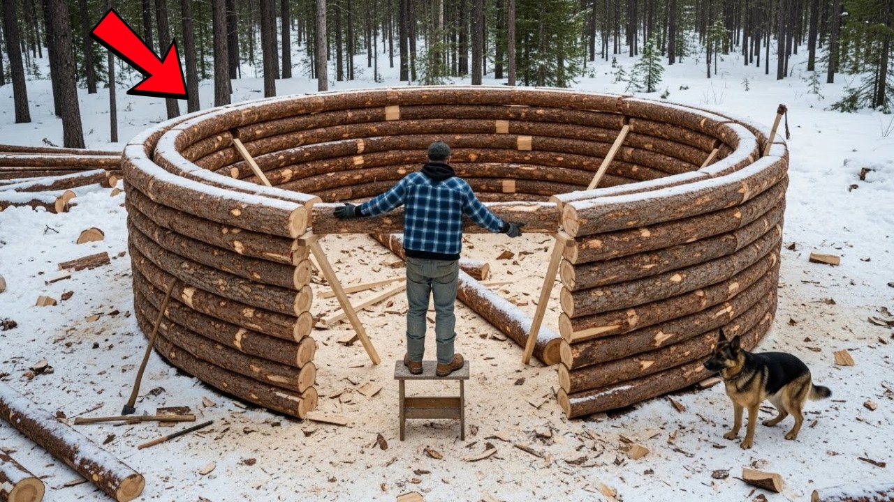 Neighbors Laughed When the Veteran and His Dog Built a Circular Cabin — Until the Tornado Passed Aro