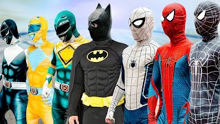 Download Lagu TEAM SPIDER-MAN vs BAD GUY TEAM | The Battle of BAT MAN, GREEN RANGER, BLACK RANGER ( Live Action ) MP3