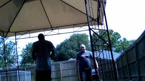 GAZEBO ROCK PATIO FOUNDATION BUILDING PART 1