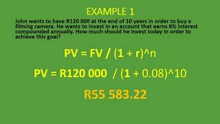 Present Value Formula Lump Sum (single amount) | Formula with examples