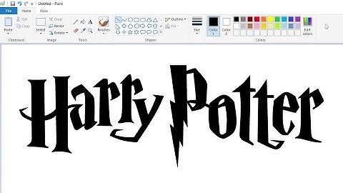 How to draw the Harry Potter logo using MS Paint | How to draw on your computer