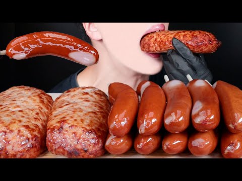 ASMR SAUSAGE CHEESY PARTY COOKING MUKBANG 먹방 チーズ ソーセージ 咀嚼音 モッパン 大食い Keju Sosis ไส้กรอก EATING SOUNDS