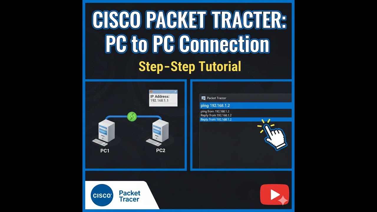 How to Connect Two PCs in Cisco Packet Tracer | Direct Connection ...