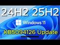 Windows 11 24H2 25H2 KB5094126 Update: New Features & June 2026 Security Fixes!