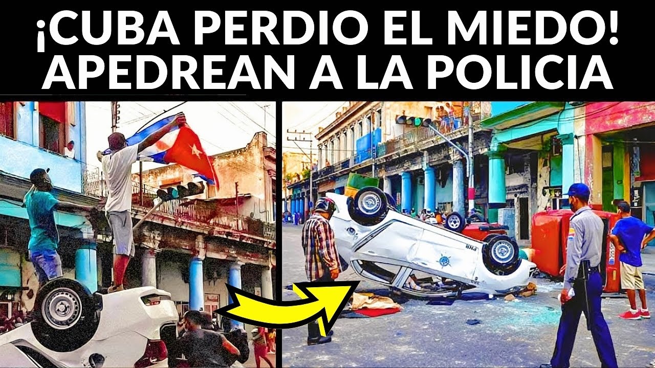 ¡Se perdió el miedo! Cubanos apedrean patrulla de la policía comunista 