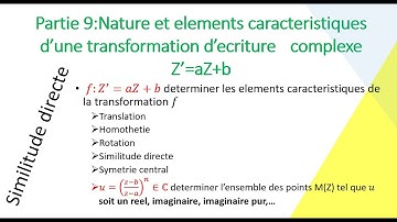 Nature et éléments caractéristiques des transformations d