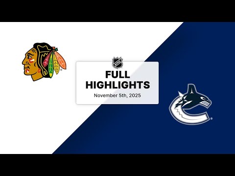 NHL Highlights | Blackhawks vs. Canucks | November 05, 2025